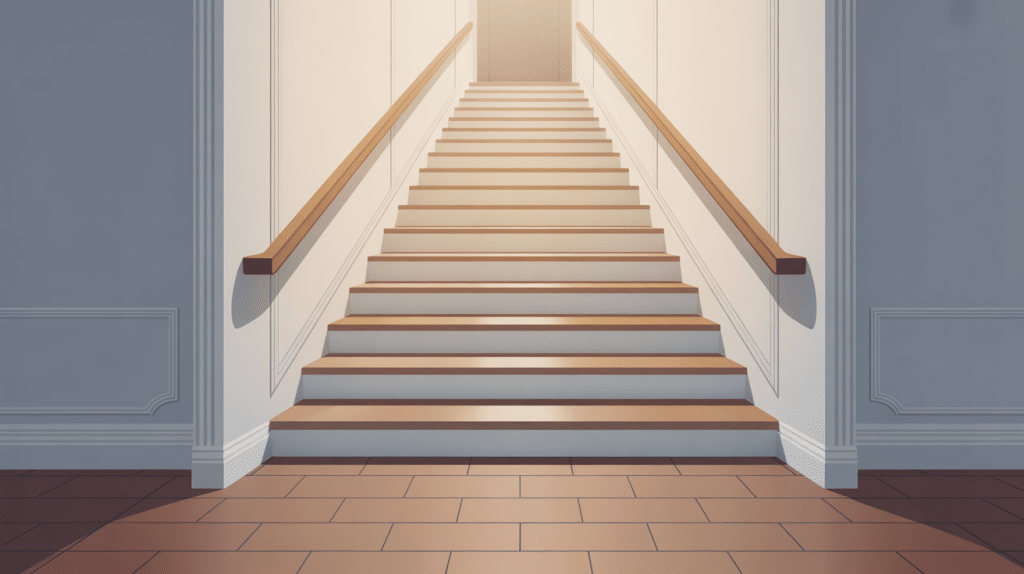 Illustration vectorielle plinthe pour escalier finition impeccable