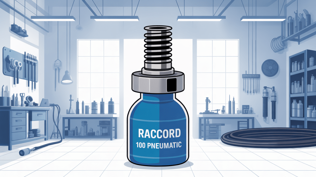 Illustration raccord 100 pneumatic dans atelier