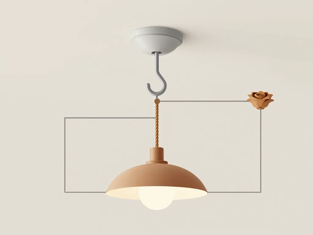 Diagramme composants suspension crochet luminaire