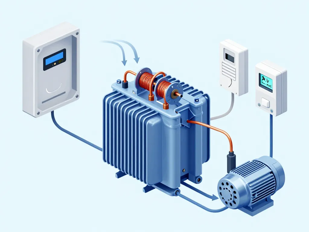 schéma du fonctionnement du transformateur 220v 24vac