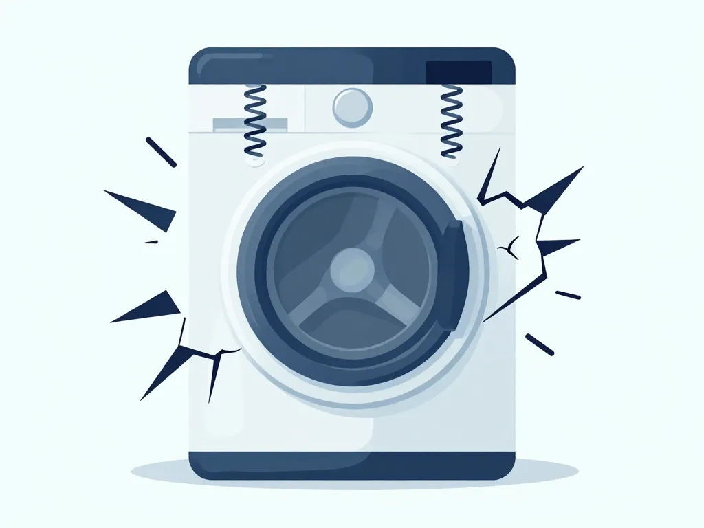 Visuel risques si tambour machine à laver non bloqué