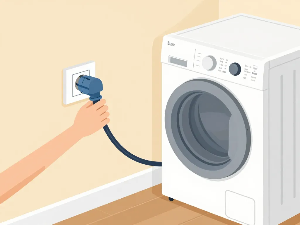 Étapes pour le branchement d'un seche linge avec raccordement électrique et évacuation