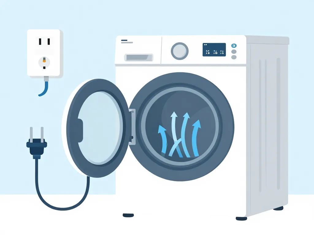 Schéma des exigences pour le branchement d'un seche linge en sécurité