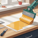 Illustration coller chant plan de travail modernité propre