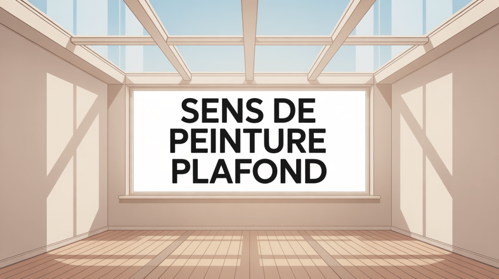 dans quel sens peindre un plafond vue générale lumière et rouleau