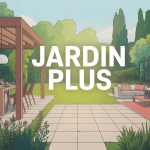 Illustration jardin plus espace extérieur harmonieux et moderne