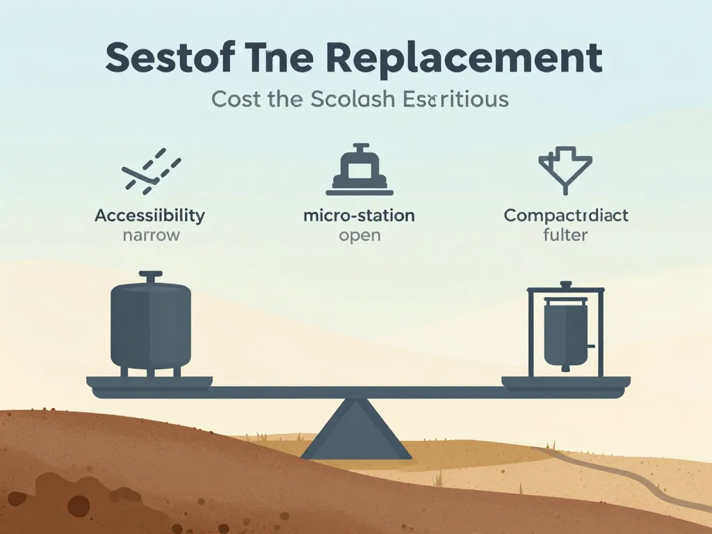 facteurs variation prix remplacement fosse septique accessibilité terrain