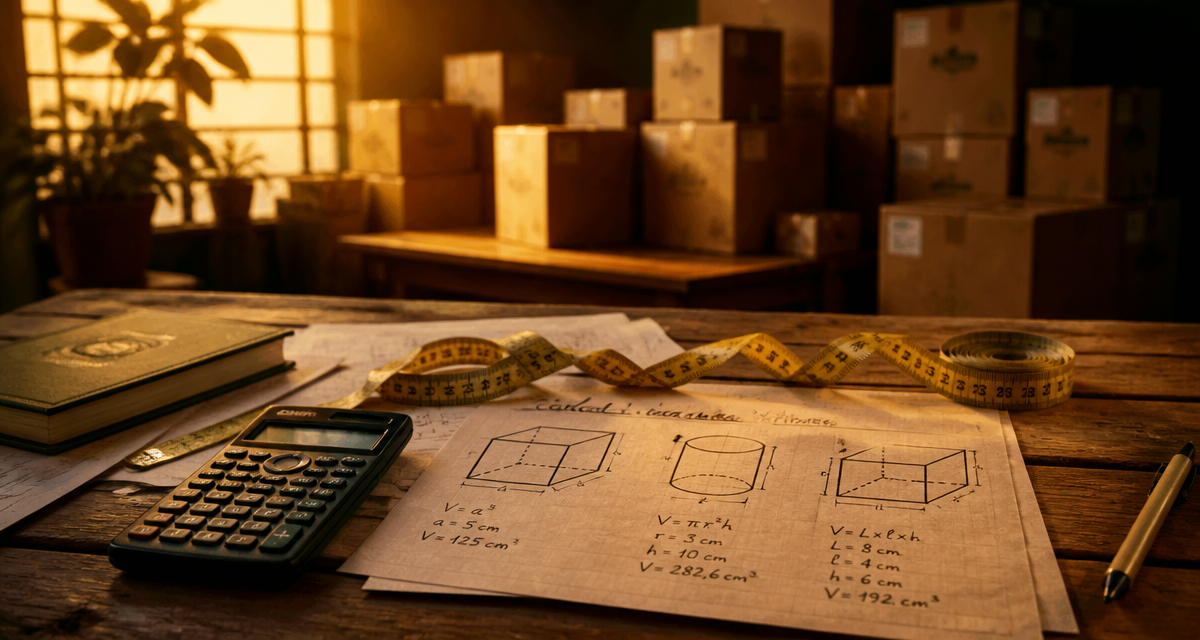 calcul mettre cube sur table avec outils et plans