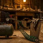 A quoi sert un compresseur d’air : compresseur en atelier de menuiserie