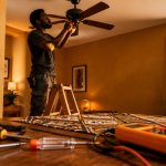 installer un ventilateur au plafond sécurité outils