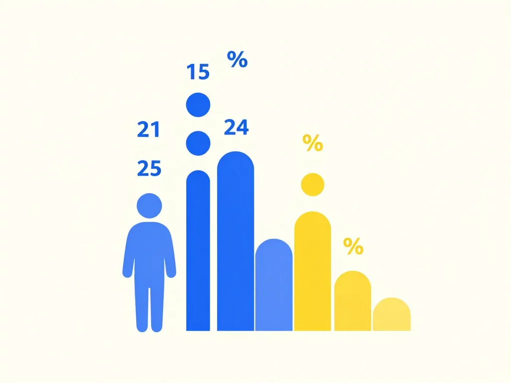 Diagramme conversion 15/21 en pourcentage et sur 20