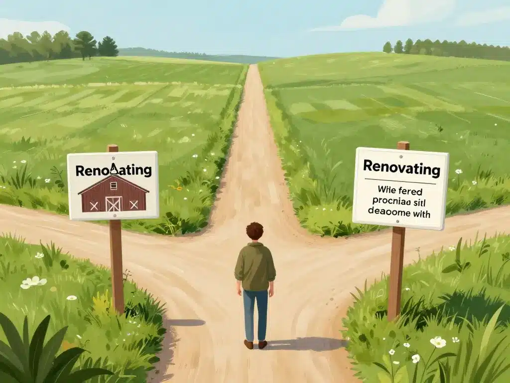 Astuce pour construire sur terrain agricole, illustration choix de projet sur terrain agricole