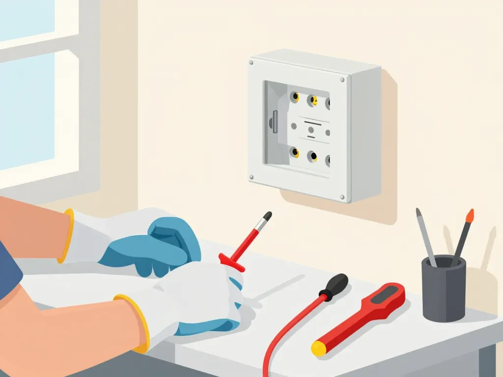 Préparation sécurisée pour branchement interrupteur simple Schneider