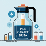 illustration changer pile carafe brita module électronique