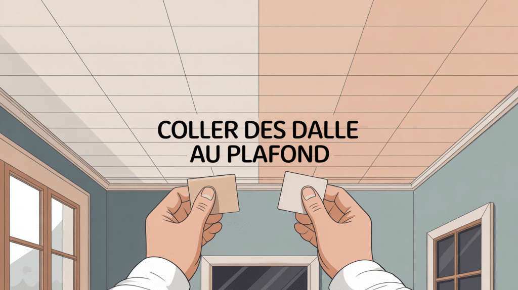 Coller des dalles au plafond rénovation design
