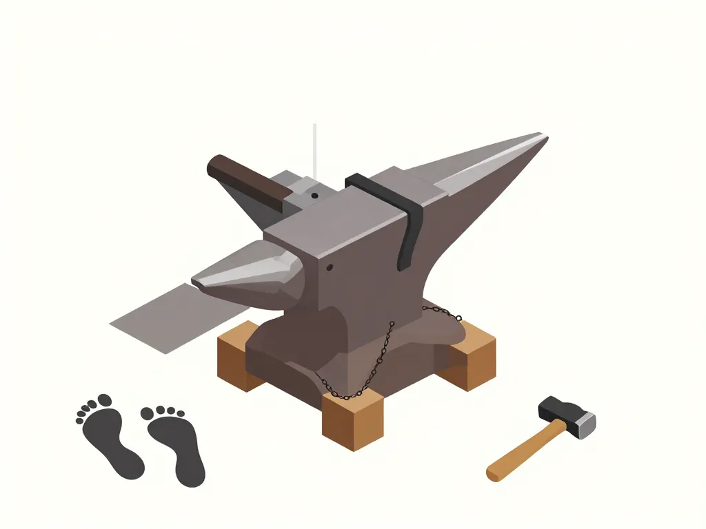 Installation sûre enclume forgeron : fixation et ergonomie