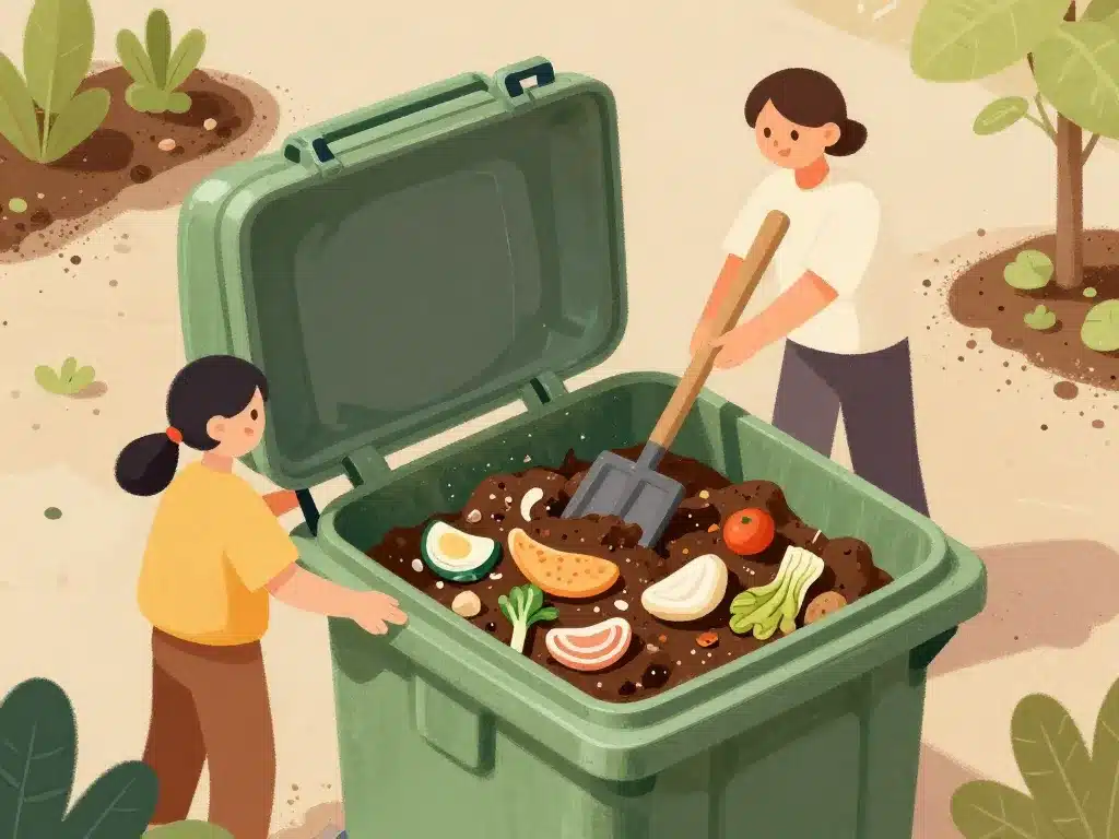 fabriquer un composteur avec une poubelle entretien compost