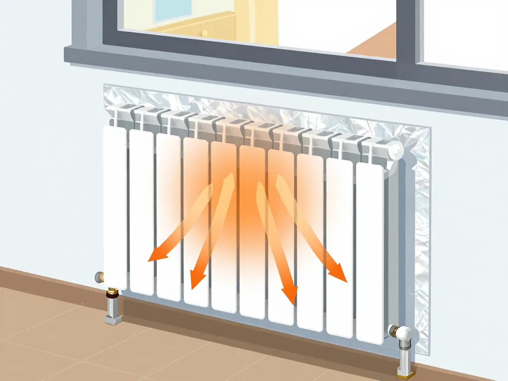 isolant derrière radiateur avis schéma efficacité thermique