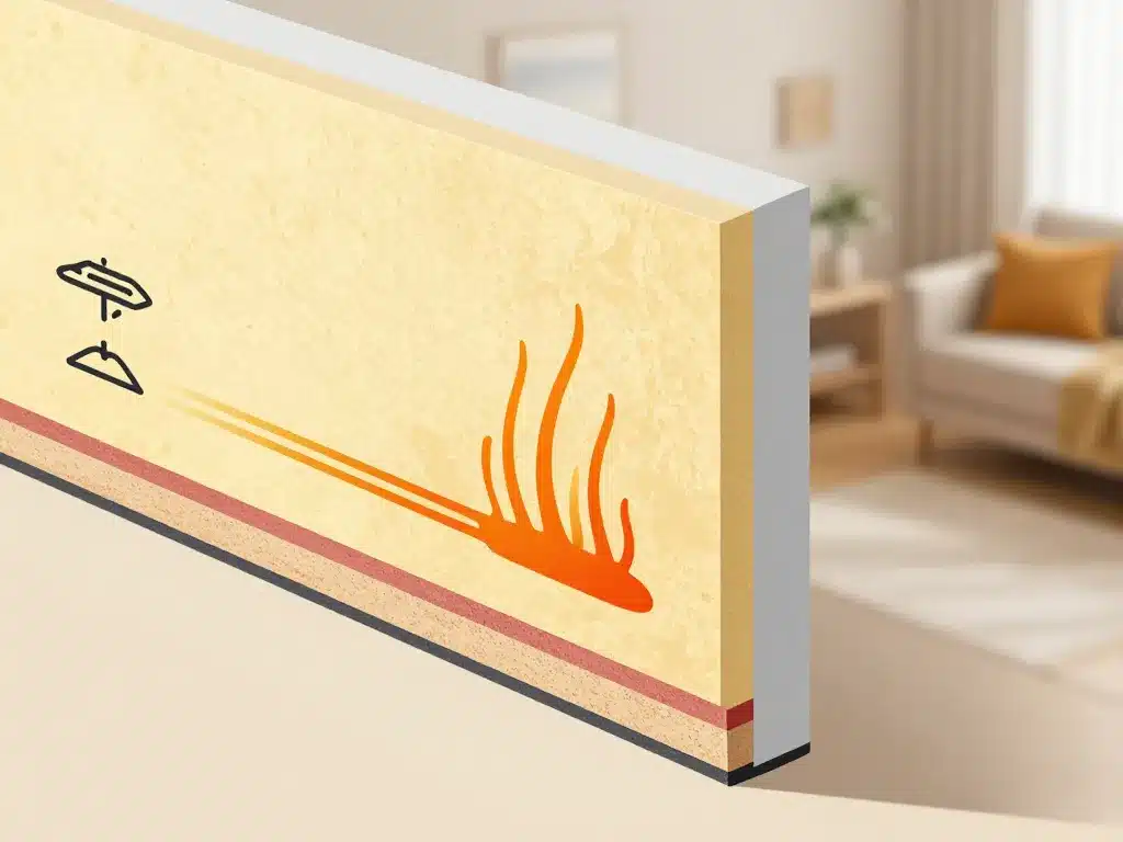 schéma isolant mince mur à peindre coupe mur