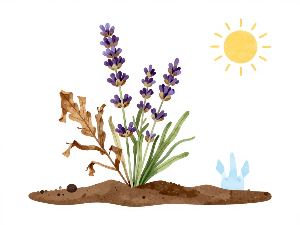 Diagramme maladie lavande qui sèche signes diagnostic