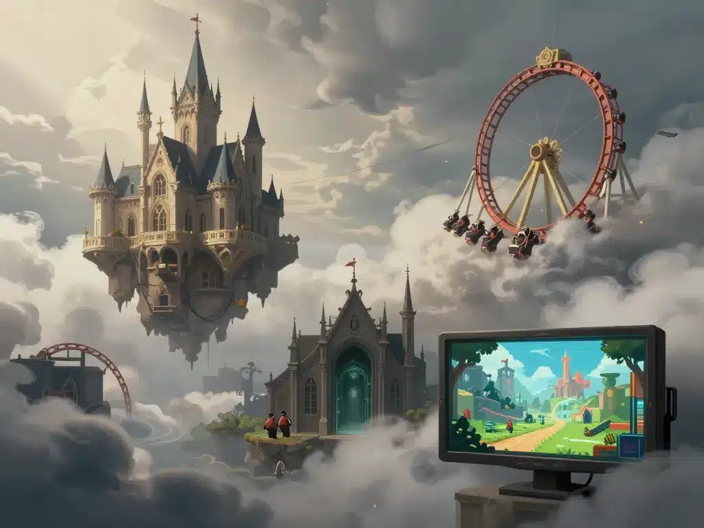 manoir suspendu escape game parc vidéoludique