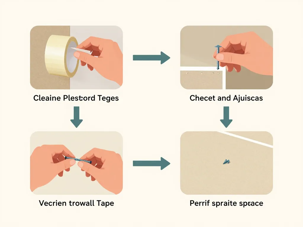 étapes préparation support pour bande autocollante placo