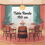 table ronde 150 cm combien de personnes dans salle à manger élégante
