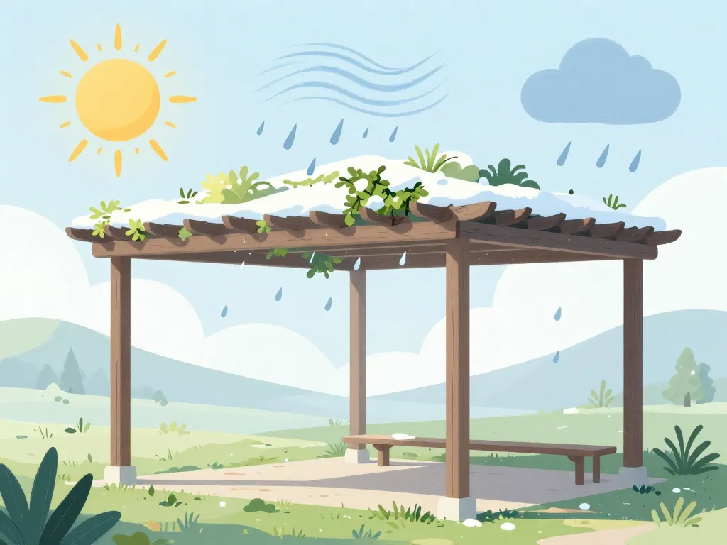 Illustration adaptation toit pergola bioclimatique climat environnement