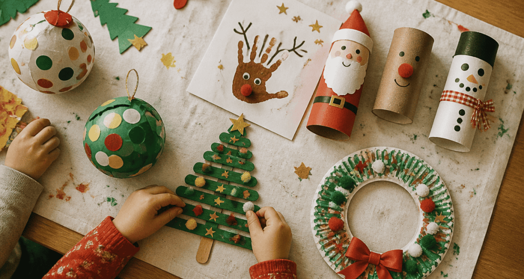 bricolage de noël pour petit de 2 ans sans ciseaux