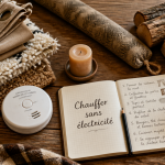 comment chauffer une pièce sans électricité, astuces et objets
