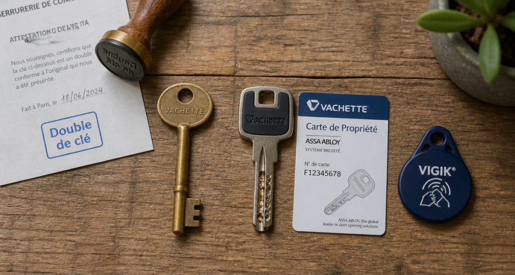 Faire des double de clé carte propriété badge