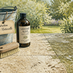 nettoyage pierre naturelle javel terrasse brosse savon
