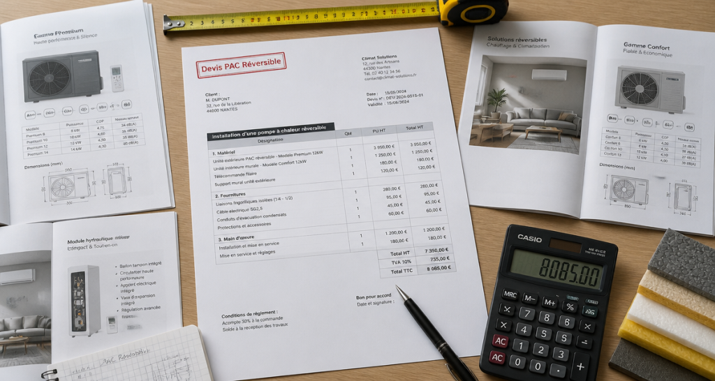 pompe à chaleur clim réversible prix devis