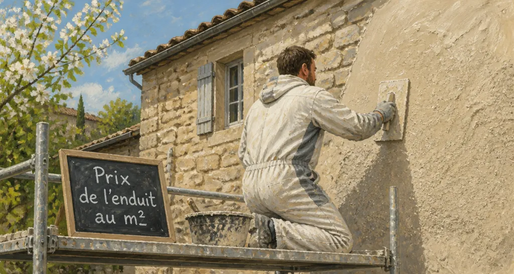 prix enduit m2 application façade