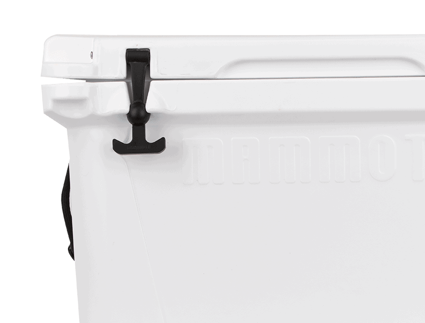 white ranger 65 cooler front view with latch