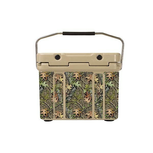tan cruiser cooler with mossy oak print