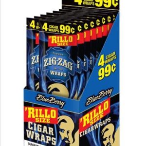 ZIG ZAG RILLO WRAP 4/99 BLUEBERRY 15CT