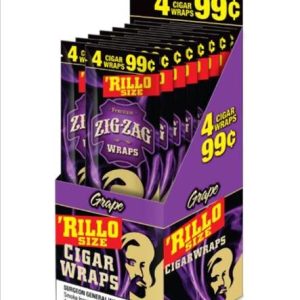 ZIG ZAG RILLO WRAP 4/99 GRAPE 15CT
