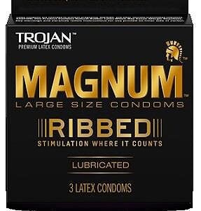 TROJAN MAGNUM RIBBED 3PK 6CT