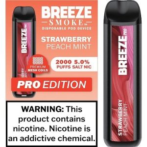 BREEZE PRO 2000 STRAW PEACH MINT 10CT