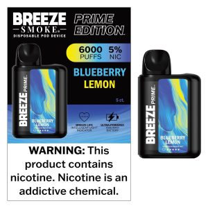 BREEZE PRIME 6000 BLUEBERRY LEMON 5CT