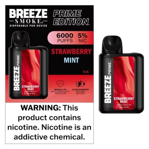 BREEZE PRIME 6000 STRAWBERRY MINT 5CT