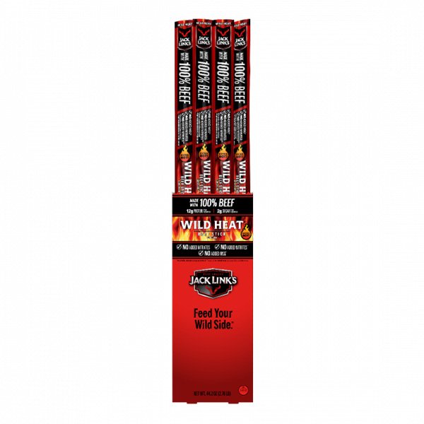JACK LINK 100% BEEF STICK WILD HEAT NEW