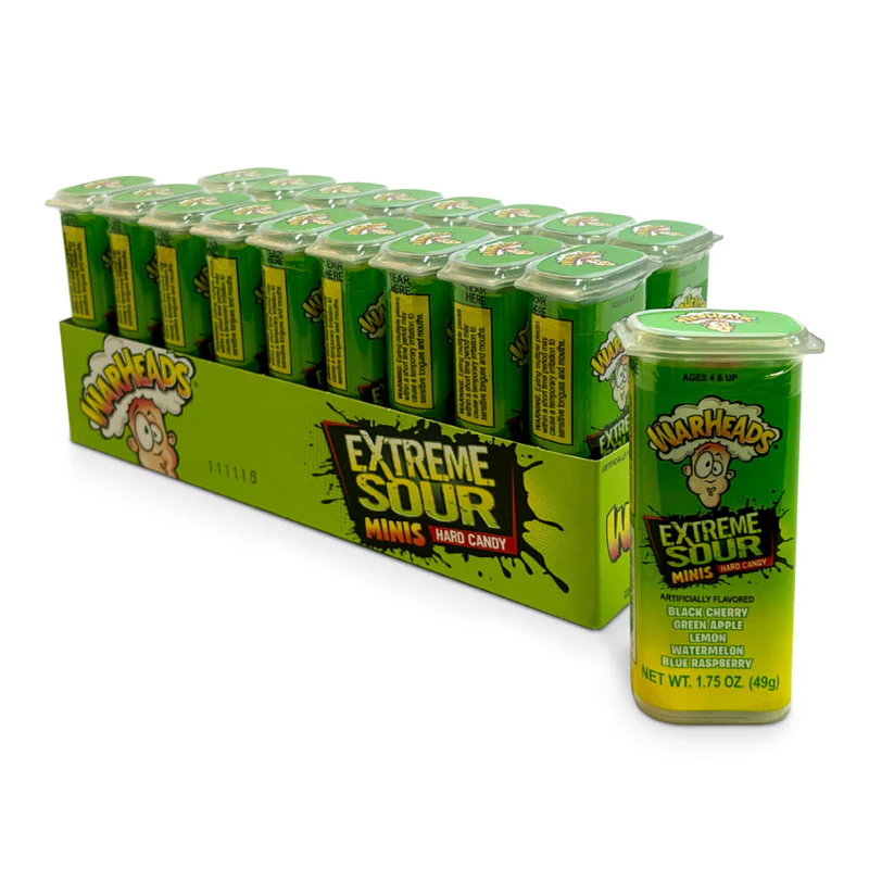 TOY WAREHEAD EXTREME SOUR HARD CANDY 18CT