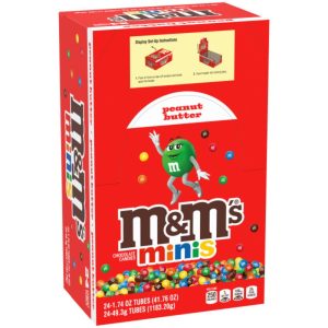 KING SIZE M&M MINIS TUBE PB 24CT NEW
