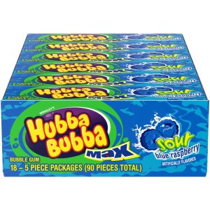 HUBBA BUBBA SOUR BLUE RASPBERRY 18CT
