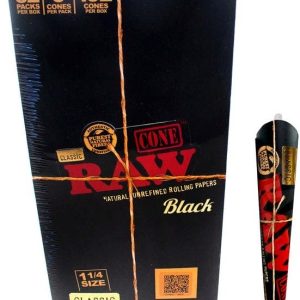 RAW CONE BLACK 32CT 6PK