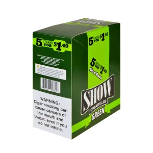 SHOW CIGARILLOS 5FOR1 GREEN SWEET 15CT