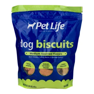 PET LIFE MULTI BISCUIT DOG TREATS 4CT TX