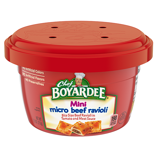 CHEF BOY MICRO BEEF RAVIOLI